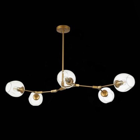 Suspended EVOLUCE lamp. Sle154823-05. Rametto. 5x40 watts, E27, 139x78x33 cm, golden color-3