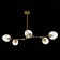 Suspended EVOLUCE lamp. Sle154823-05. Rametto. 5x40 watts, E27, 139x78x33 cm, golden color