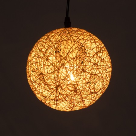 Lamp Bayerlux rattan 1he27 15W yellow 20x20x120 cm-3