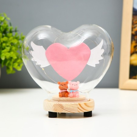 Nightlight "Colored heart" LED from batteries 3xlr44 13x7.2x12 cm Risalux-1