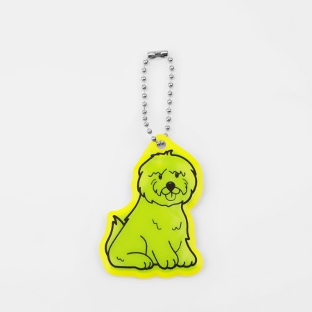 The reflective element "dog", bilateral, 4.3 × 6 cm, color mix-2