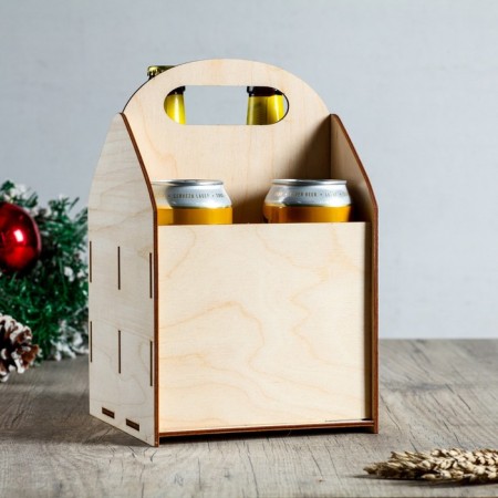 Box for beer "Happiness in the new year!" Father Frost-1
