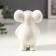 Souvenir Ceramics "Elephant with glasses" white-black with gold 10x5x7 cm