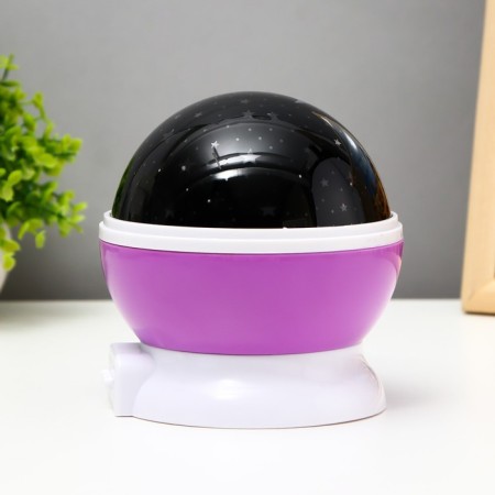 The night designer "Starry sky", rotation, (4AAA or USB) violet. 12*10 cm Risalux-8