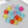 Beads for creativity plastic "forget -me -nots" transparent color set 25 grams 0.5x1.9x1.9 cm