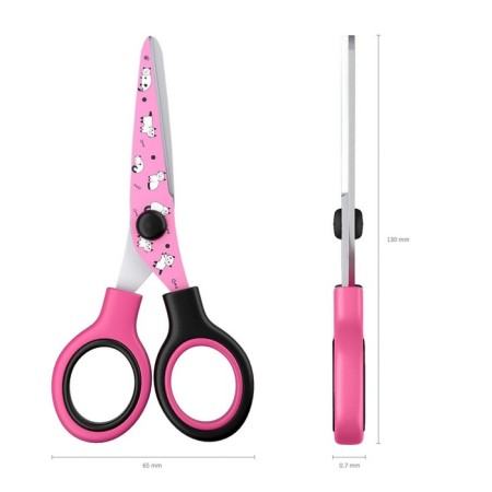 Baby scissors 13 cm, Erichkrause Junior Decor Cats, with print on blades-3