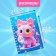 Notebook Gift Book on the comb 80l, line, color block, PVC Cat cover 3D (17.6x13.5cm) 105