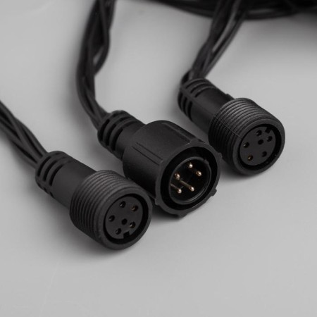 Garland "waterfall" 2 × 3 m, IP44, UMS, dark thread, 800 LED, white glow, 8 modes, 220 V-6
