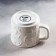 Ceramic "Swallows" white mug, 260 ml, white color