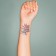 Tattoo on the body color "watercolor. Branch" 6x6 cm