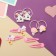 Hair set "vanilla" (4 elastic bands, 4 invisible) umbrellas, pink