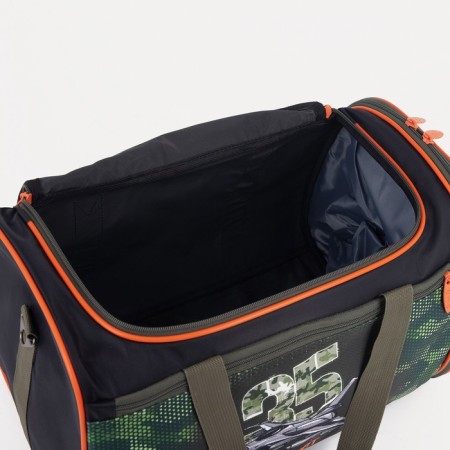 Fitness bag with a zipper, shoe department, outer pocket, black color/hack-2