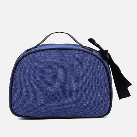 Cosmetic bag with a zipper, with a lining, blue color-1