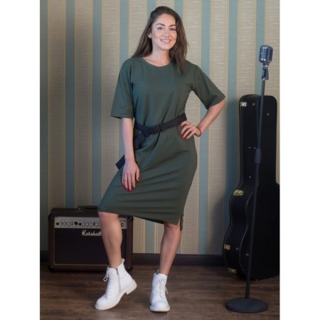 Women's dress, size 48, khaki color