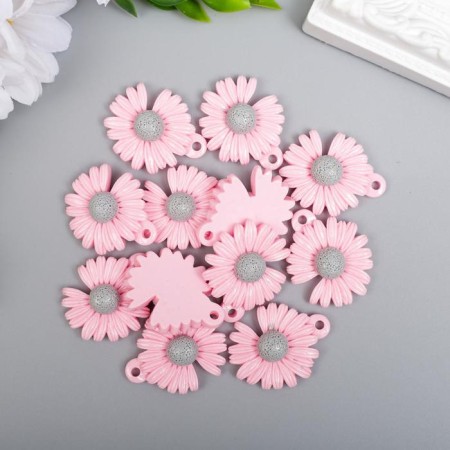 Decor for creativity Plastic "Chamomile" set 12 pcs mix 2.5x2.5 cm-1