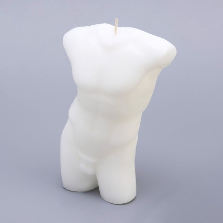 Figure candle "Men's silhouette" 12x7.5 cm, white-2