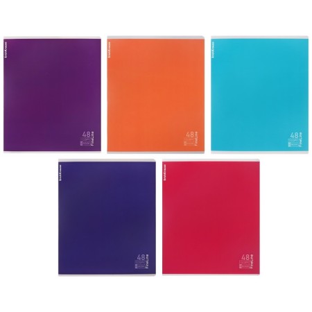 Notebook of 48 sheets in the Erichkrause "Fineline" line, covered cardboard, mix