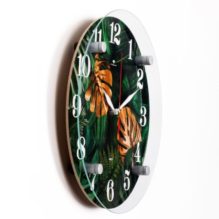 Watching clock, interior "leaves", D-30 cm, silent-1