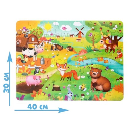 Puzzles with windows "Fluffy kids", 30 details-1