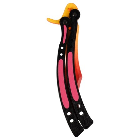 Wooden butterfly knife "gradient", series "Legendary"-1