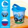 Bucket for playing sand, blue tractor, 1 l