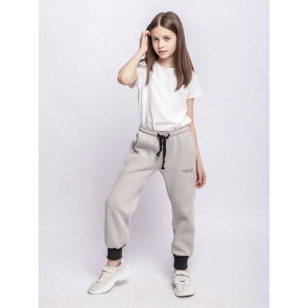 Joggers "Lucky", height 158 ​​cm, gray-beige color