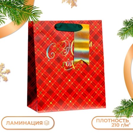 Gift package "Happy New Year", cage, luxury 18 x 22.3 x 10 cm-2