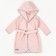 Waffle hood with a hood, height 134-140 cm, pink color