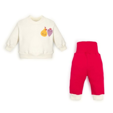 CEOPLE COST (sweatshirt, trousers) minku, ecruil color/fuchsia, height 68-74 cm