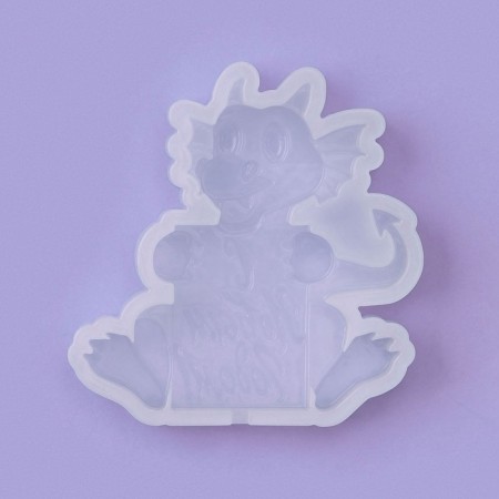 Silicone Mold for candy and chocolate "Dragon with a sign 2024"-1