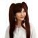 Carnival wig "anime" brown color with tails
