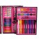 Set for drawing, in a suitcase, pink