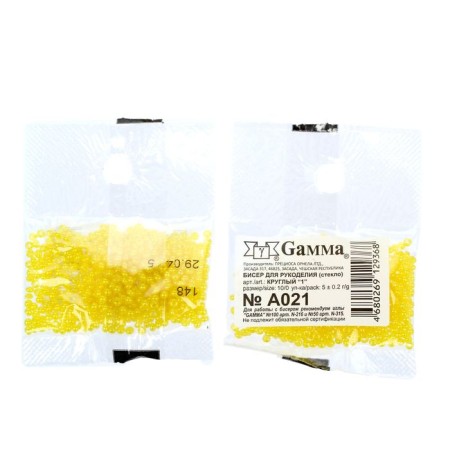 Czech Republic "Gamma" Round 1 "10/0 5g (A021 yellow)-1