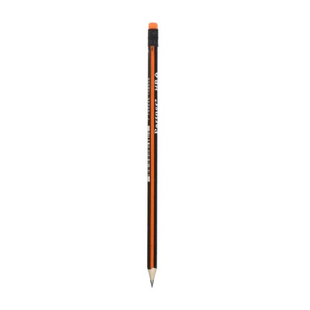 Pencil of black -scores "strips" hardness of HB, with an eraser, triangular, sharpened, in a tube, mix-5