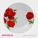 Plate ceramic pies of the “poppy”, d = 17.5 cm, white color
