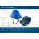 Helmet protective bison Fort 11094-3_z01, fasteners for headphones and shields, blue