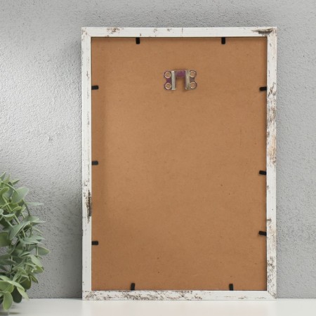 Photo frame wood, PVC in 2 photos 10x15 cm "Shebbi" white 2x21x30 cm-2