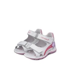 Children's sandals, size 24, pink-white color