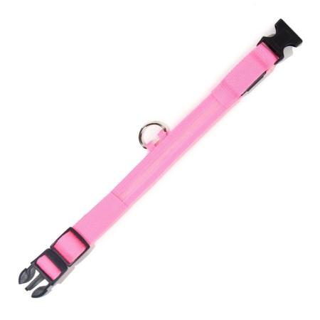 Collar with backlight size S, Osh 35-43 x 2.5 cm, 3 glow modes Pink-6
