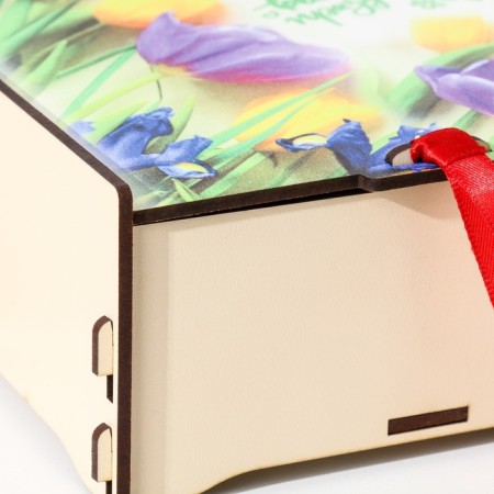 Wooden box for tea bags 17.9x15.6x7.4 cm-4
