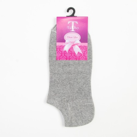 Women's socks "trackers", gray color, size 23-25-4