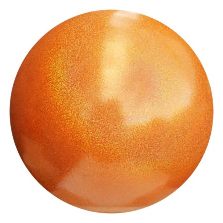 The ball for rhythmic gymnastics Pastorelli African Sunset Glitter HV, D = 18 cm, color orange color