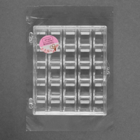 Organizer for threads, for 25 rumps, 12.3 × 10 × 2.5 cm, the color is transparent-4
