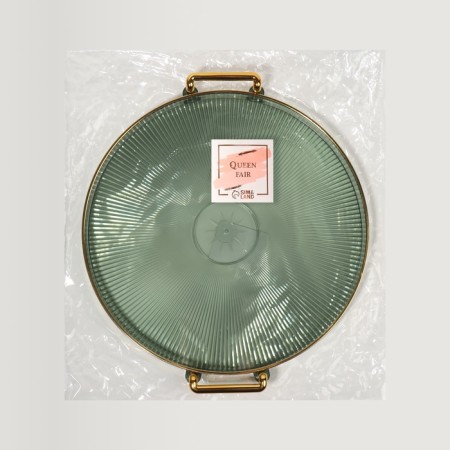 Storage for storing cosmetic supplies "Green", D - 27 x 3.4 cm, green/golden color-5