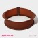 Baking shape with a glass bottom "Circle", 25.5 × 7 cm (from handle to handle 29 cm), brown color