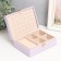 Casket to the leatherette for jewelry "Matte surface. Rectangular" Lilac 16x11.5x5.5 cm