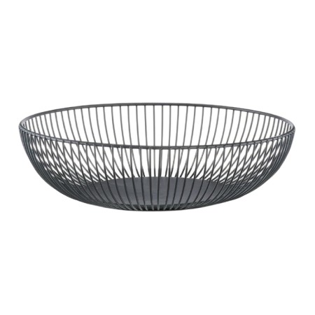 Fruit vase 28 × 8 cm, black, metal