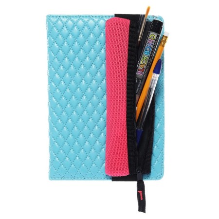 Penal soft, 1 department, 60 x 195 mm, flat, PMP 03-73 with a notebook for a notebook, bright pink 57434-8