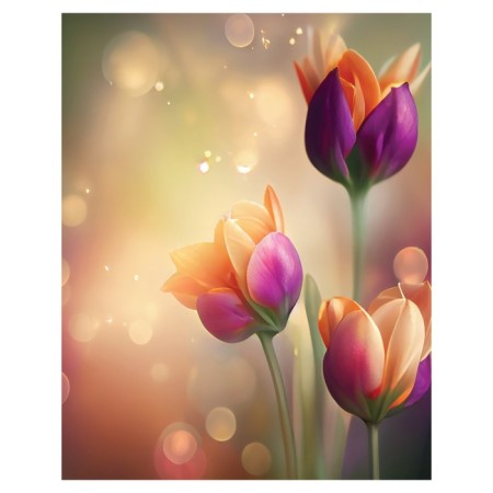 Pillow Golk "Morning with tulips, decorative, size 16x45 cm-1
