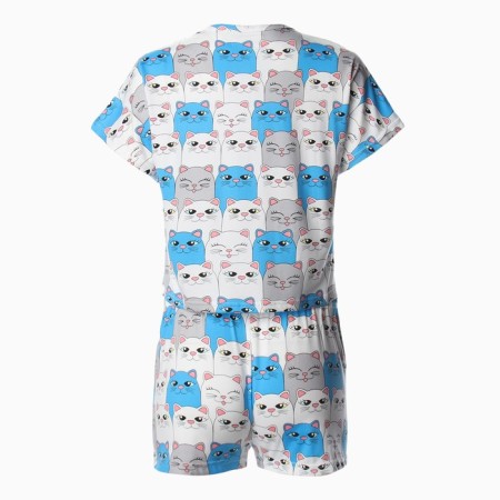 Female home set (T -shirt/shorts), blue color, size 46 (m)-9